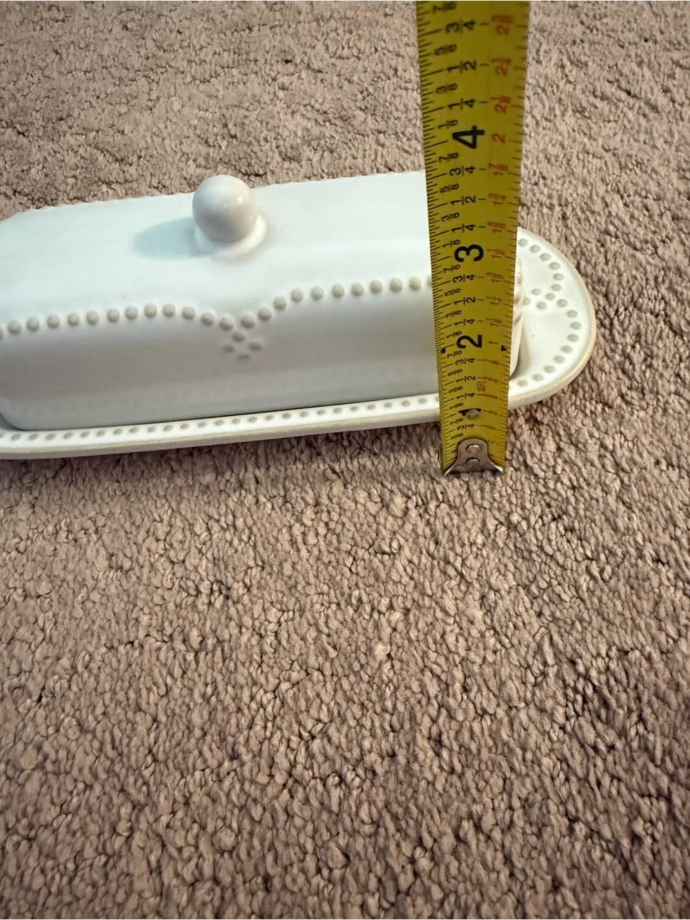 Food Network | Fontinella White | Discontinued Stoneware Butter Dish